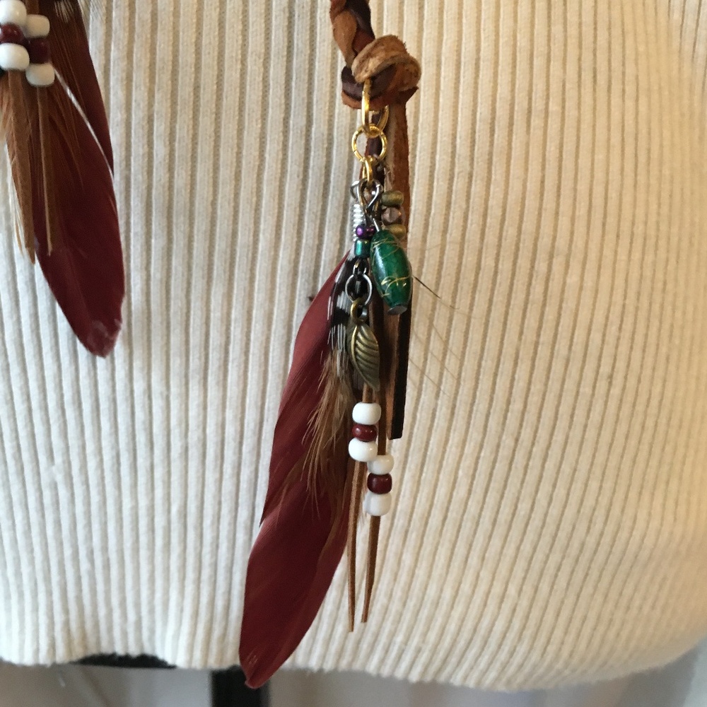 SOLD—Witches of East End Wendy's Boho Leather Lariat Necklace Handmade Replica - Picture 4 of 15